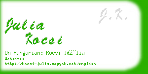 julia kocsi business card